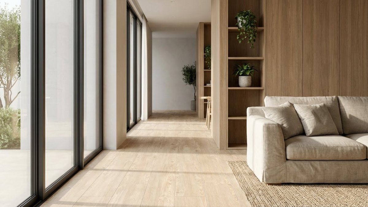 Gạch bóng vân gỗ: Tinh thần tự nhiên trong chuẩn hoàn thiện cao cấp