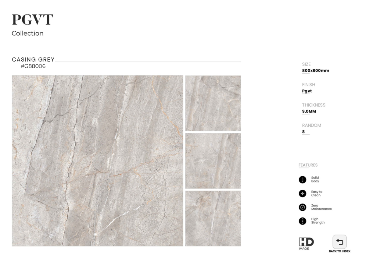 FTILES 800X800 CASING GREY G88006