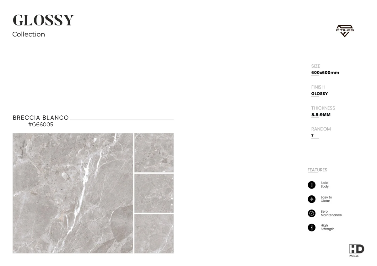 FTILES 600X600 BRECCIA BLANCO G66005