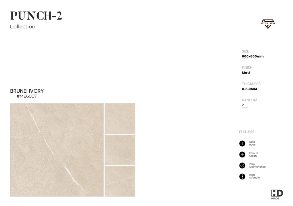 FTILES 600X600 BRUNEI IVORY M66007